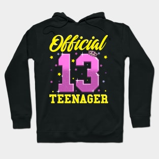 Official Teenager Girl 13th Birthday Gifts For 13 Year Old Hoodie